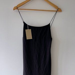 ARTIZIA tiny tie back black dress